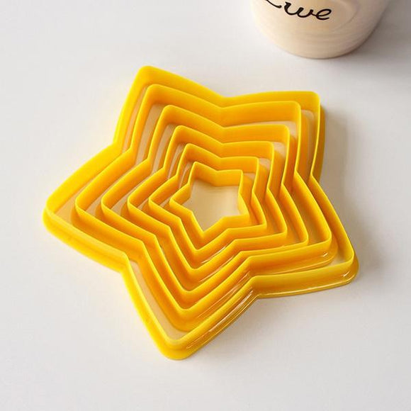 6Pcs 3D DIY Heart Star Cake Cookie Baking Mold Tool