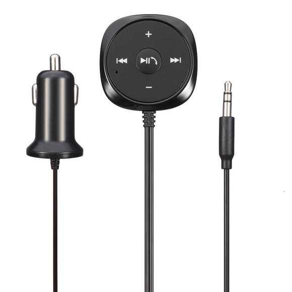 2.1A Magnetic Wireless Bluetooth Music Player Car Kit ABS USB Car Charger With AUX Audio Cable