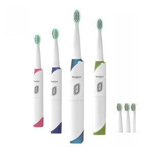 Langtian LT-Z18 Ultrasonic Sonic Electric Toothbrush with 4 Pcs Replacement Brush Heads