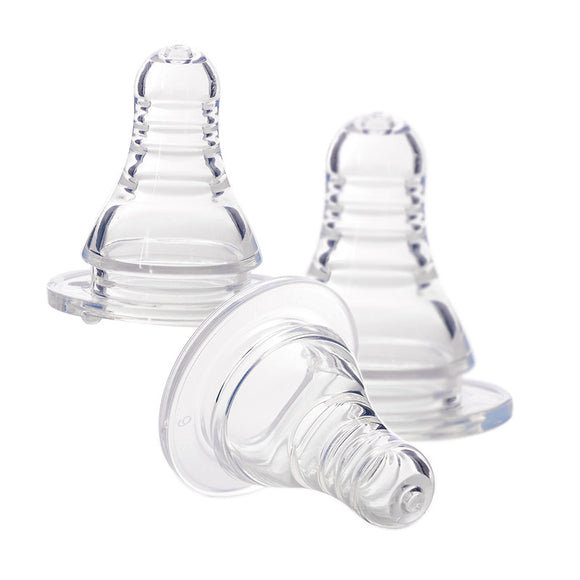 100Pcs 3.8cm Standard BPA-Free Baby Bottle Nipples Fast Flow Silicone Teat 4 Sizes Holes Baby Nipple