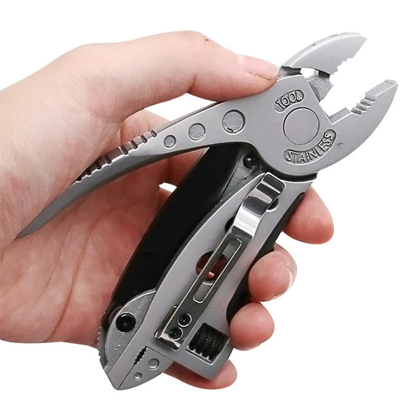IPRee 173mm 420H Steel Multi-function Folding Knife Portable Tool Pliers EDC Survival Tools Kit
