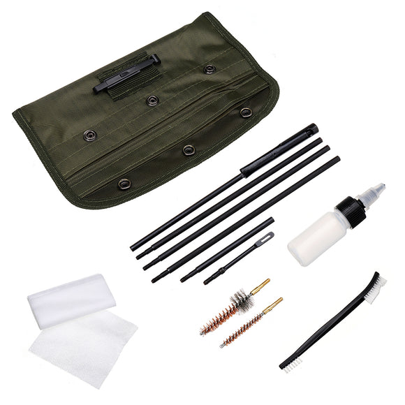 Cleaning Maintenance Kit for M16 Nylon Copper Brush Tactical Cleaning Kit w/ Storage Bag