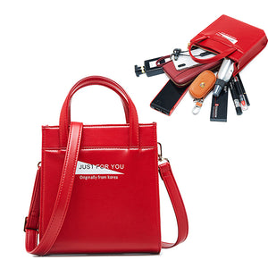 Women Leisure Solid Crossbody Bag Casual Faux Leather Handbag