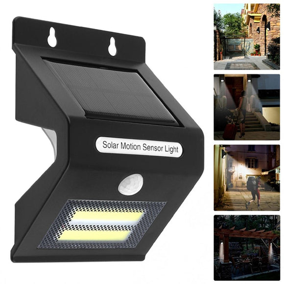 5W Solar Power COB LED PIR Motion Sensor Wall Light USB Rechargeable Waterproof Outdoor Garden Yard