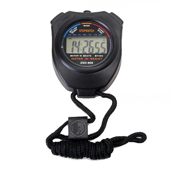 Chronograph Digital Timer Stopwatch Counter Wristwatch