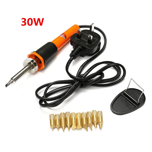 Professional 30W 220V Wood Burning Pen Soldering Set Pyrography Tool Kit