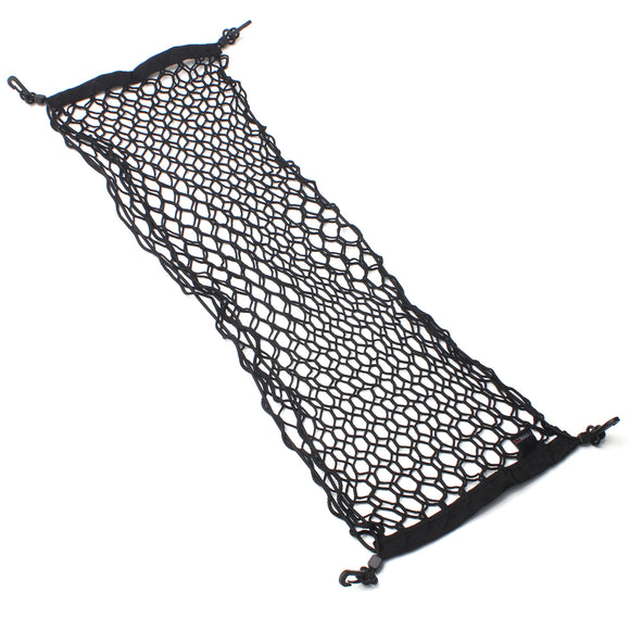 90x30cm Black Nylon Car Trunk Rear Cargo Organizer Storage Elastic Mesh Net