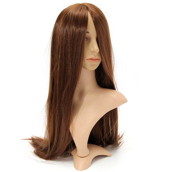 Women Cosplay Wigs Long Straight Wig Black Hair Halloween Party Dress 80cm