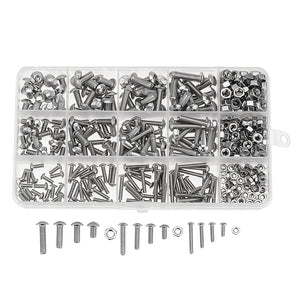 Suleve MXCH6 M3 M4 M5 Carbon Steel Screw Hex Socket Cap Head Bolt Nut Assortment 440Pcs