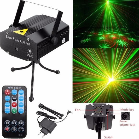 Popular Mini R&G LED Projector Laser Stage Lighting DJ Disco Club Xmas Party