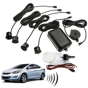 4 Parking Sensors Car Reverse Rear Radar System Kit Sound Alarm