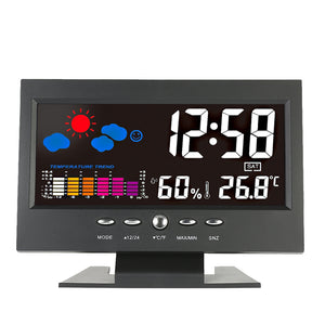 Loskii DC 000 Digital Thermometer Hygrometer Weather Station Alarm Clock Colorful LCD Calendar