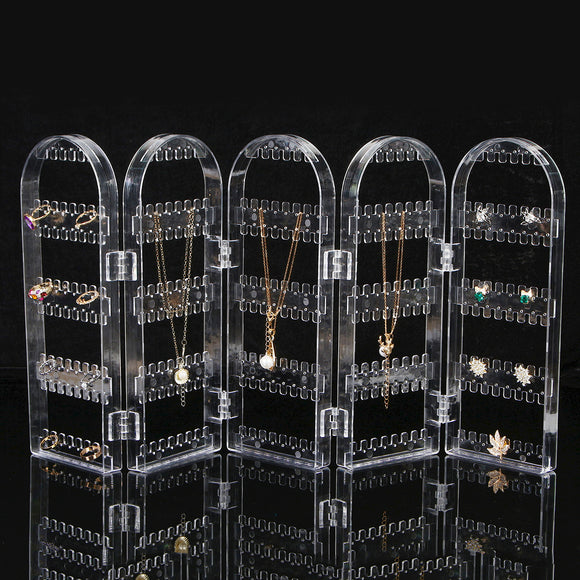 300 Holes Clear Display Rack Stand Organizer Holder for Earrings Studs Necklace Jewelry