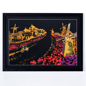 DIY Painting Scratch Scraping Drawing Paper World Sightseeing Pictures Creative Gift Home Decor