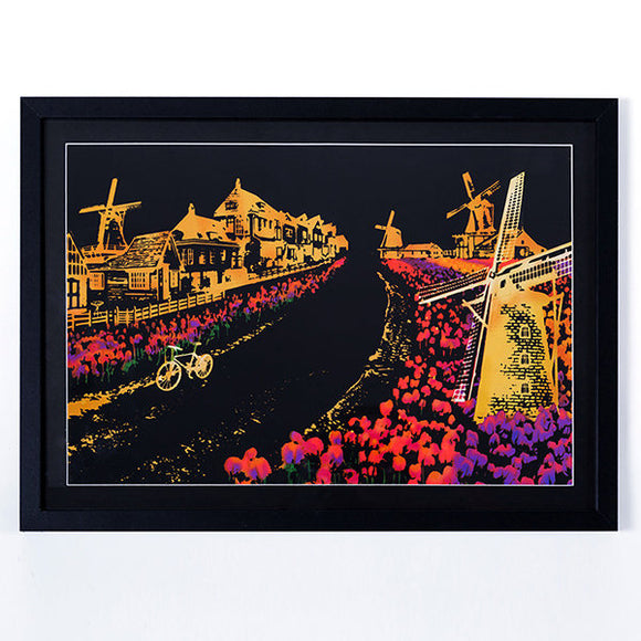 DIY Painting Scratch Scraping Drawing Paper World Sightseeing Pictures Creative Gift Home Decor