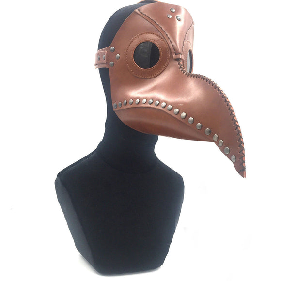 Steampunk Bird Beak Mask Retro Rivet Cosplay Leather Halloween