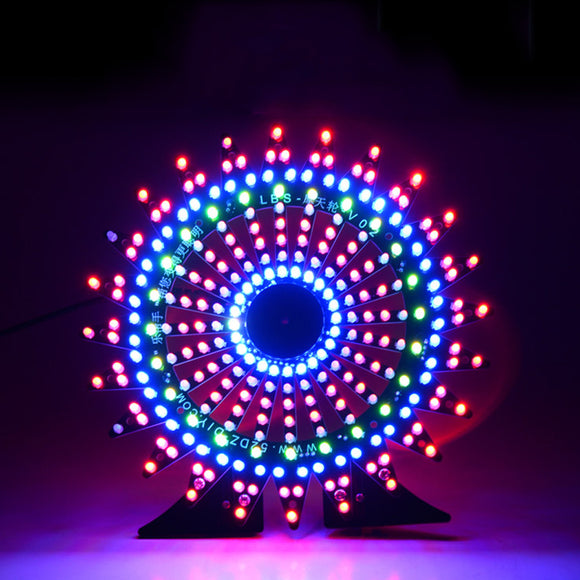 Geekcreit Ferris Wheel Model Music Spectrum DIY Kit Electronic 51 Single-chip Colorful LED Flash Kit