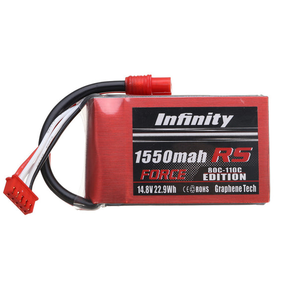 AHTECH Infinity Graphene 14.8V 1550mAh 80C 4S RS FORCE EDITION Lipo Battery SY60 Plug