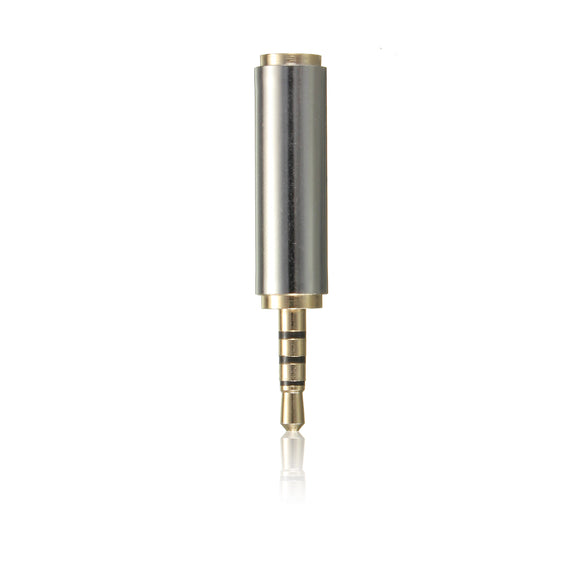 2.5mm Male To 3.5mm Female Stereo Headphone Mic Audio Jack Adapter