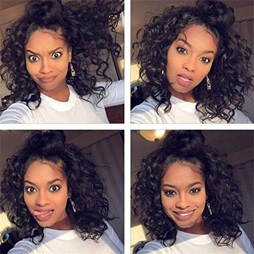 Natural Black Roll Ladies Front Lace Wig