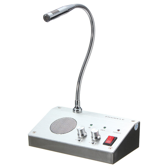 Bank/Office/Store/Station Window Dual Way Counter Intercom Interphone System