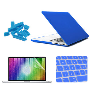 ENKAY Matte Shell Keyboard Cover Screen Film Anti Dust Plug Set For Macbook Pro Retina 15.4