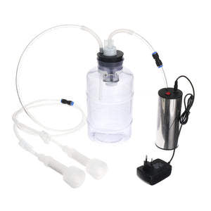 2L 2 Head Electric Milking Machine Stainless Steel Cow Goat Sheep Bucket Suction Milker Vacuum Pump Household Electric Goat Sheep Cow Milker