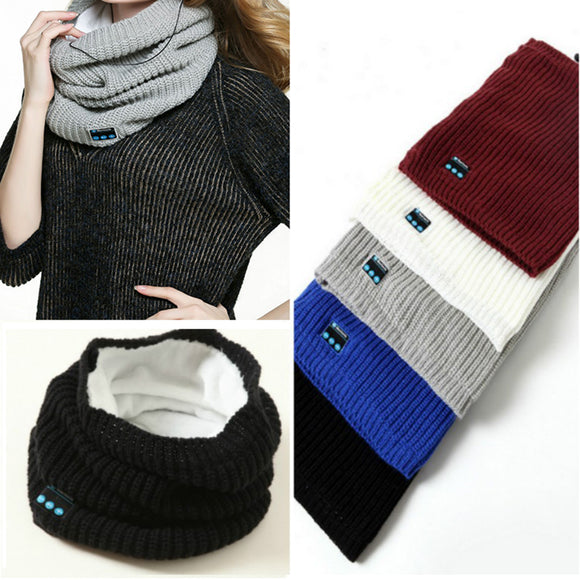 Wireless bluetooth Headphone Scarf  Winter Outdooors Music Wireless Warm Scarf Neckerchief With Mic