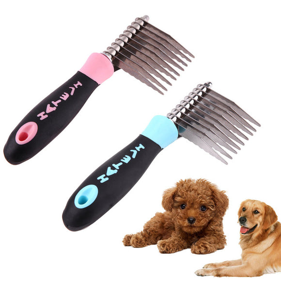 Stainless Steel Pins Brush Puppy Grooming Comb Open Knot Removal Hair Comb Pet Quick Cleaning Tool