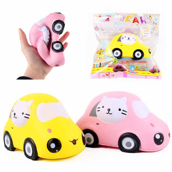 Sanqi Elan Cartoon Face Car Design Squishy Doll Phone Straps 15CM Slow Rising Toy With Packaging