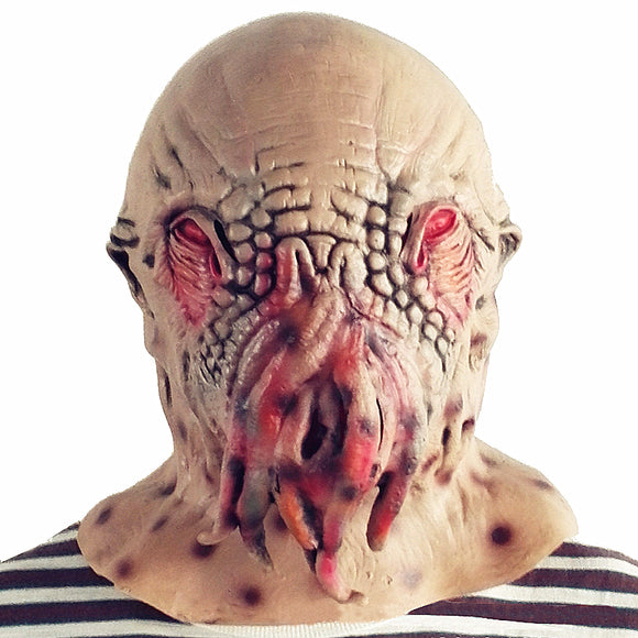 Halloween Scary Head Mask Alien Horror Creepy Cosplay Ghost Mischief Helmet Prop