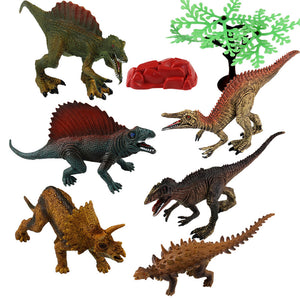 MoFun 6PCS Dinosaur Model Toy Jurassic 7 Diecast Model Doll Gift Decor Action Figure"