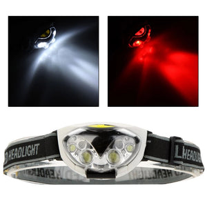 XANES 1200LM 6LED 3*AAA HeadLamp Waterproof Outdoor Camping Hiking Cycling Fishing Light