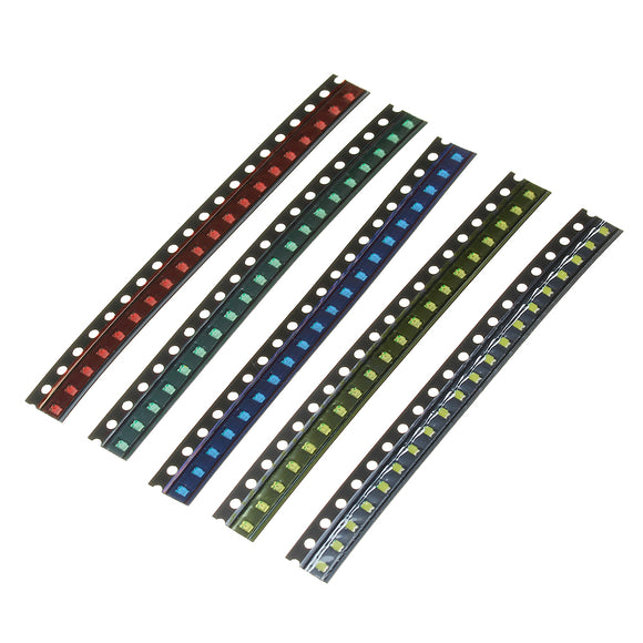100Pcs 5 Colors 20 Each 0805 LED Diode Assortment SMD LED Diode Kit Green/RED/White/Blue/Yellow