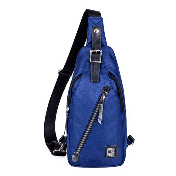 Men Leisure Oxford Chest Bag Waterproof Shoulder Bag Crossbody Bag