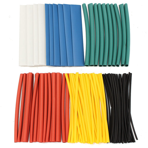 100Pcs Heat Shrink Tube Car Electrical Cable Wire Wrap Tubing Sleeves