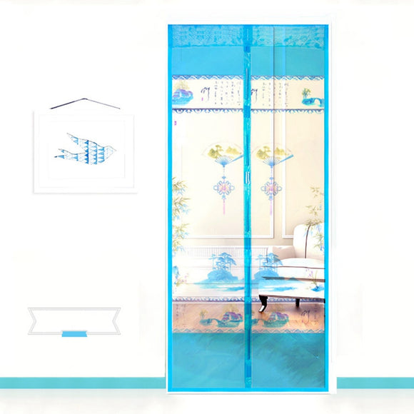 Honana WX-3 Noiseless Automatic Closing Door Curtain Magnetic Scenery Sheer Anti-mosquito Net