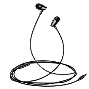 USAMS EP-37 3.5mm Jack Earbuds Wired Control In-ear Earphone Lightweight Stereo Headphone with Mic for iPhone Huawei