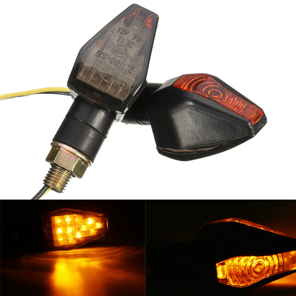 12V Motorcycle LED Amber Turn Signal Indicator Light Bulb E-Mark Smoke