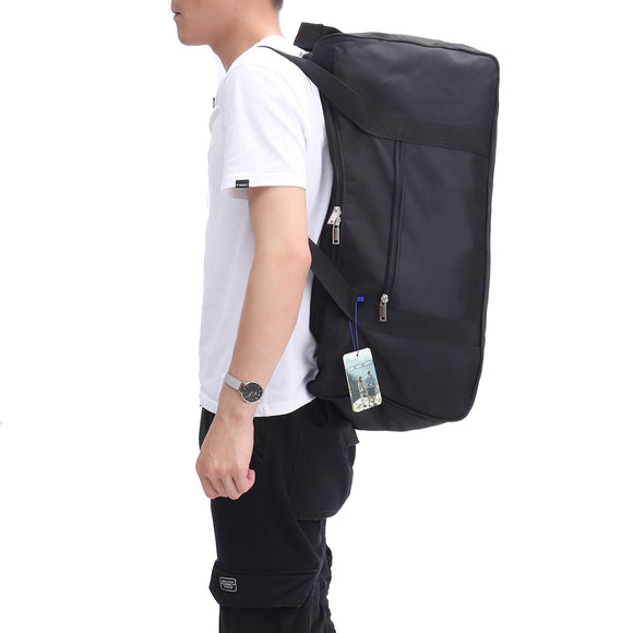 Waterproof Black Oxford Cloth Large Capacity Bag Foldable Backpack Outdoor Sports Fitness Yoga Handbag