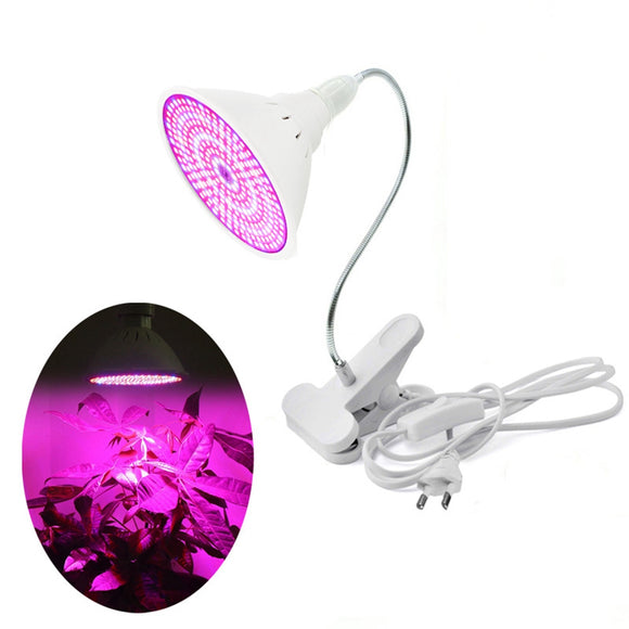 E27 Full Spectrum 290 LED Grow Light Bulb With Desk Holder Clip for Indoor Plant Flower Vegetable