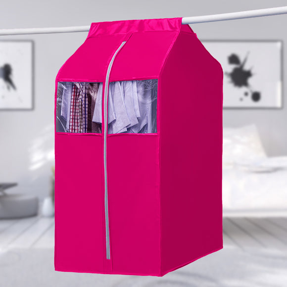 3D 4 Color Visible Clothes Dustproof Cover Protector Oxford Clothes Storage Bag Closet Organizer