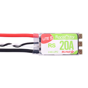 Racerstar RS20A Lites 20A Blheli_S 16.5 BB2 2-4S Brushless ESC Support Dshot600 for RC FPV Racing Drone