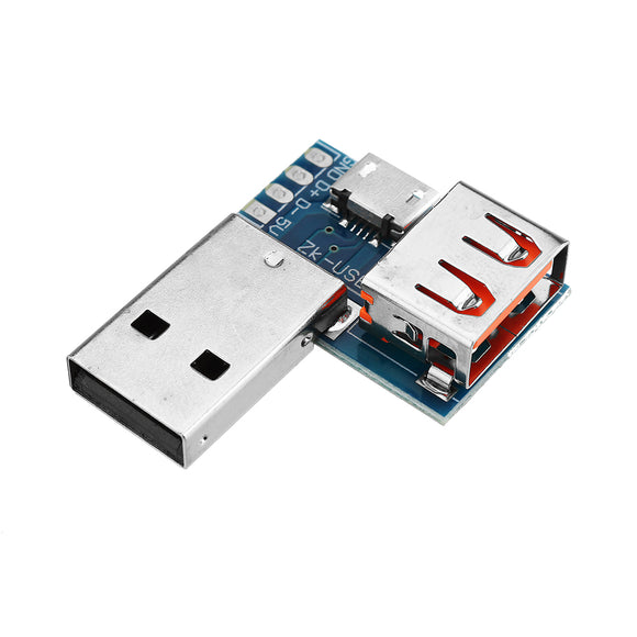 USB Adapter Board Micro USB to USB Female Connector Male to Female Header 4P 2.54mm