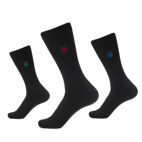 Electric Heated Socks 3 Gear Adjustable Temperature Rechargeable Feet Warmer 110-220V