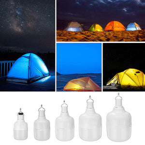 20W/40W/80W/100W/150W DC5V Charging 5 Modes LED Light Bulb With USB Cable for Outdoor Camping Use