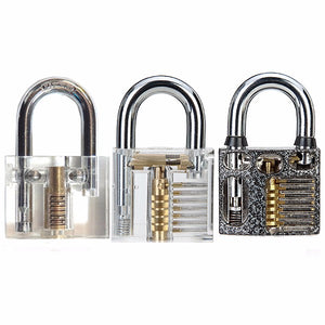 DANIU 3pcs Cutaway Inside View Of Practice Padlock Lock Pick Tools Locksmith Training Skill Tools Set