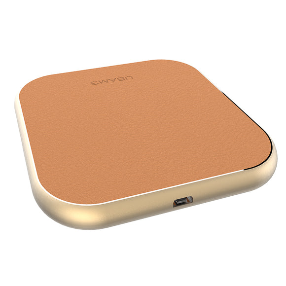 USAMS Qi Aluminum+PU 7mm Thickness Metal Wireless Charger for Samsung S7 S7Edge S6 S6Edge