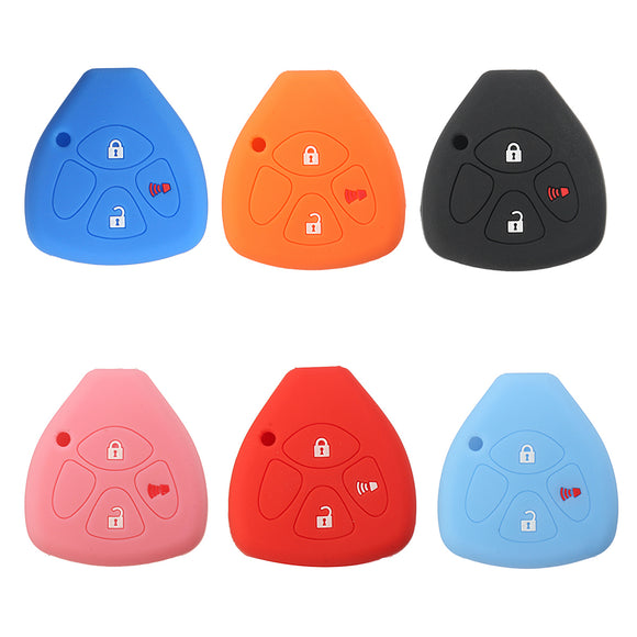 3 Buttons Silicone Fob Skin Car Key Cover Jacket For Toyota Scion Tc