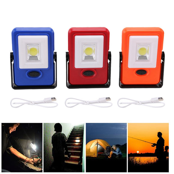 Portable COB Hook Magnetic Work Light USB Rechargeable Outdoor Lamp for Camping Fishing Hiking